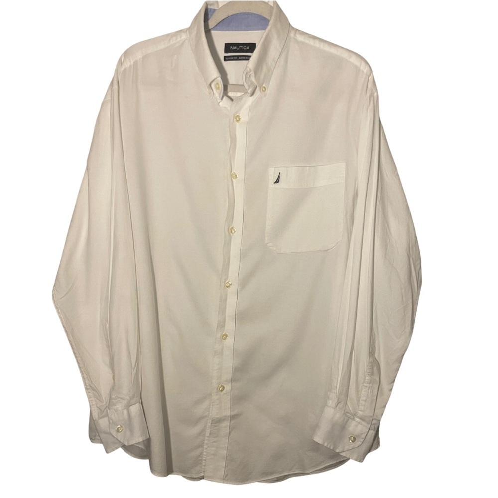 Nautica men’s classic fit ocean washed button down shirt size 16.5